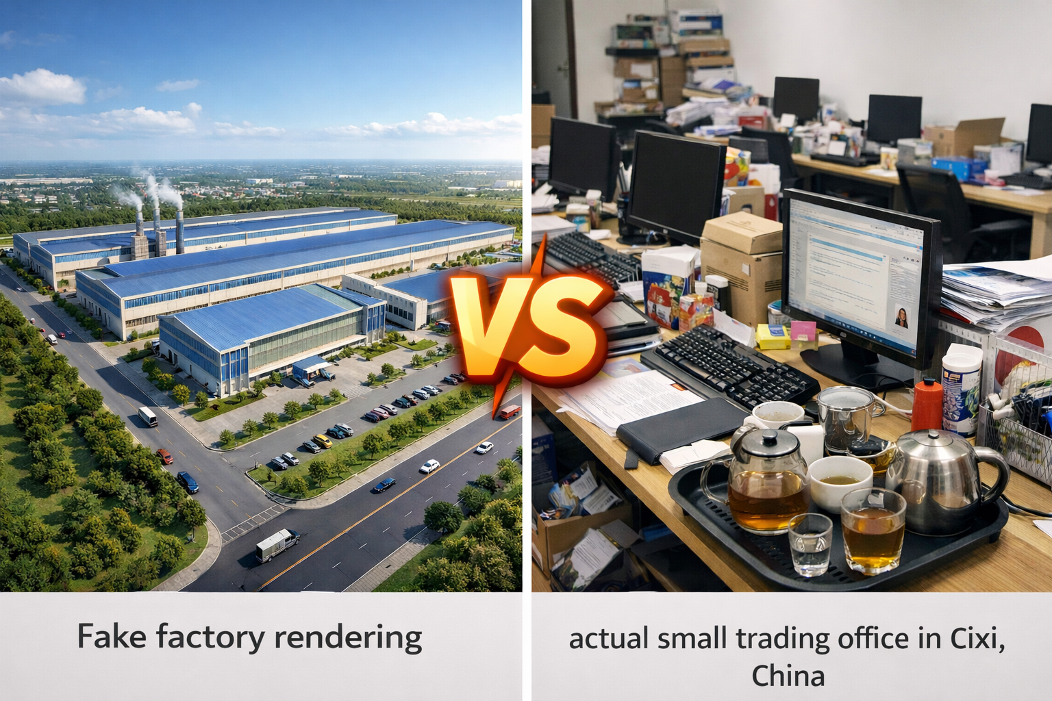 Fake factory vs trading office in Cixi China supplier verification